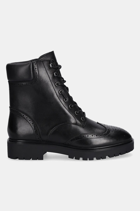 Lauren Ralph Lauren botki skórzane Alysn Lup Pr damskie kolor czarny na płaskim obcasie 802980063001 - zdjęcie produktu nr 2