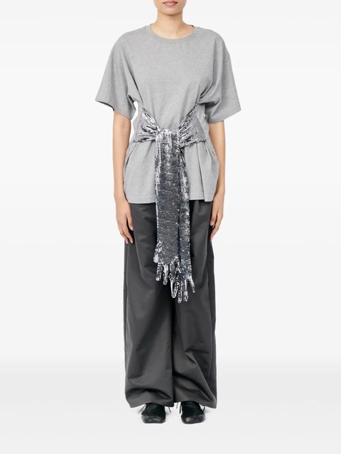 MM6 Maison Margiela roundneck label T-shirt - Grey - zdjęcie produktu nr 2