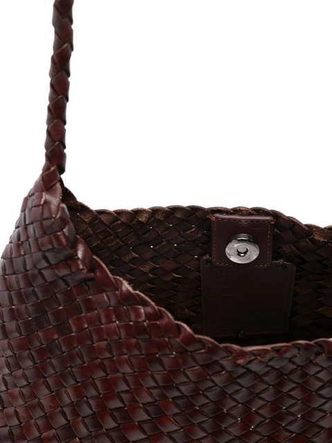 DRAGON DIFFUSION woven leather satchel - Brown - zdjęcie produktu nr 2