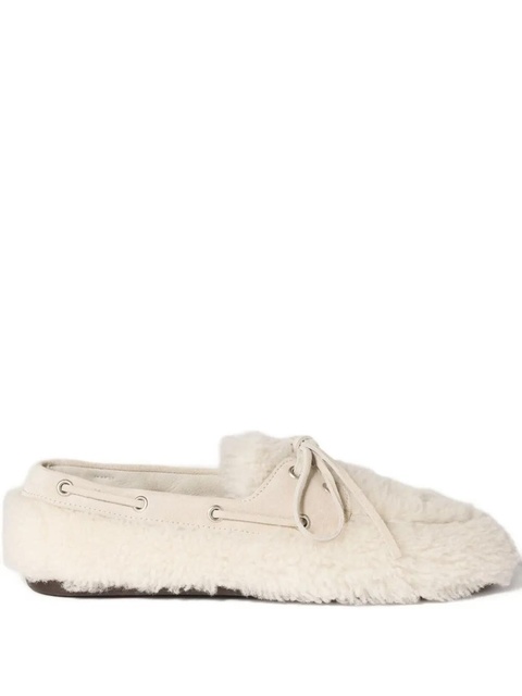 Miu Miu shearling loafers - Neutrals - zdjęcie produktu nr 2