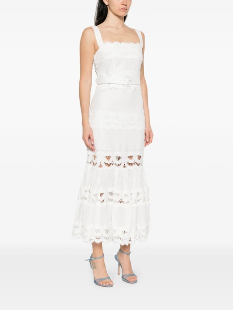 Self-Portrait lace-trimmed dress - White - zdjęcie produktu nr 2