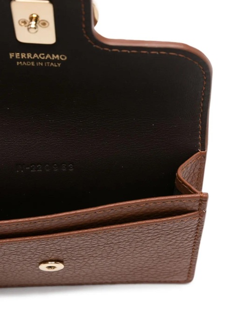 Ferragamo Gancini-emblem cardholder - Brown - zdjęcie produktu nr 2