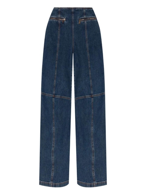 ETRO Pegaso-motif panelled jeans - Blue - zdjęcie produktu nr 1
