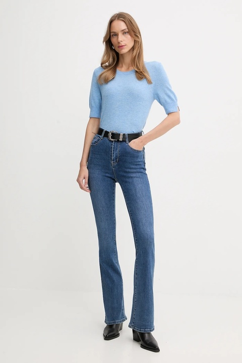 United Colors of Benetton sweter damski kolor niebieski lekki 1002D10D2 - zdjęcie produktu nr 2