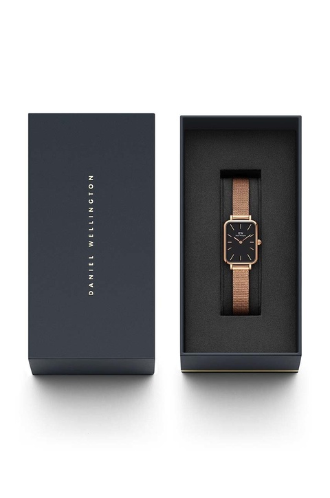 Daniel Wellington zegarek Quadro Pressed damski kolor różowy - zdjęcie produktu nr 2
