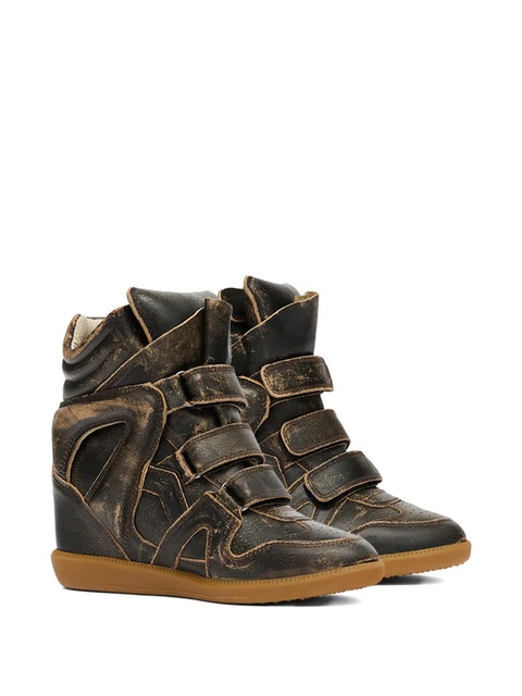 ISABEL MARANT Bekett leather sneakers - Brown - zdjęcie produktu nr 1