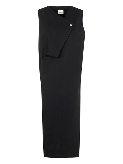 KHAITE sleeveless asymmetric dress - Black - zdjęcie produktu nr 1