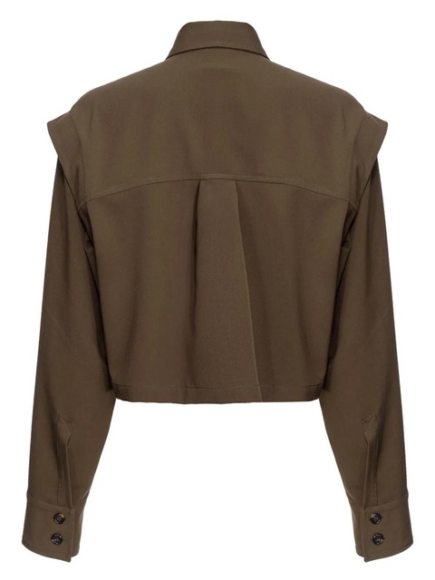 PINKO Fioriera cropped shirt - Brown - zdjęcie produktu nr 2