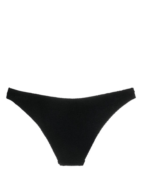Bond-eye seersucker-texture stretch bikini bottom - Black - zdjęcie produktu nr 1