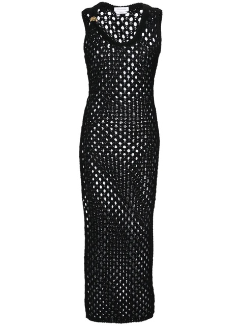 Blumarine crochet cotton long dress - Black - zdjęcie produktu nr 1