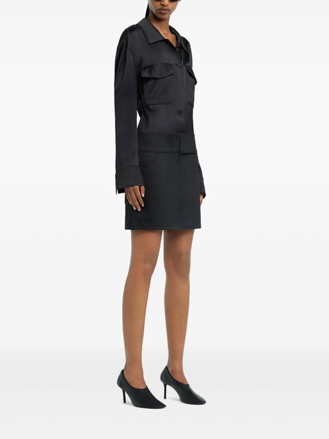 Courrèges satin shirt - Black - zdjęcie produktu nr 2