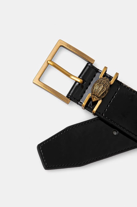 Kurt Geiger London pasek skórzany SHOREDITCH 40 BELT damski kolor czarny 9694300309 - zdjęcie produktu nr 2