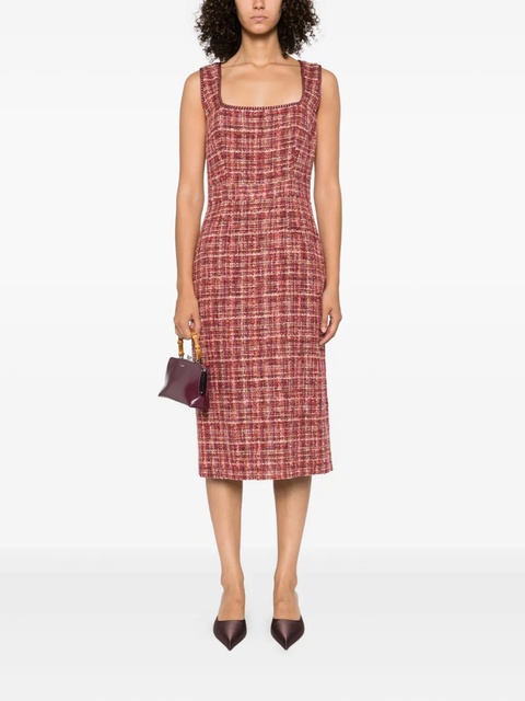 ETRO tweed sleeveless midi day dress - Pink - zdjęcie produktu nr 2