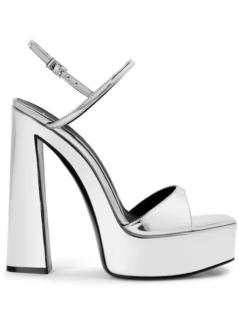Giuseppe Zanotti Sylvy 145mm leather sandals - Silver - zdjęcie produktu nr 2
