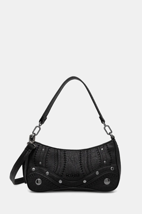 Desigual torebka EMBRO PATCH ALSACIA B kolor czarny 25WAXPA9 - zdjęcie produktu nr 1