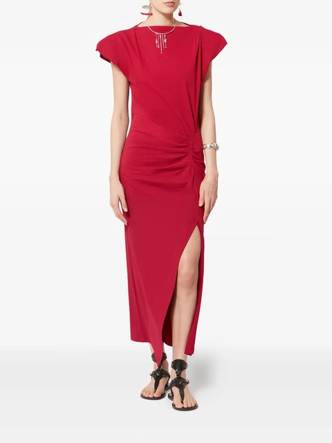 ISABEL MARANT Nadela draped slit maxi dress - Red - zdjęcie produktu nr 1