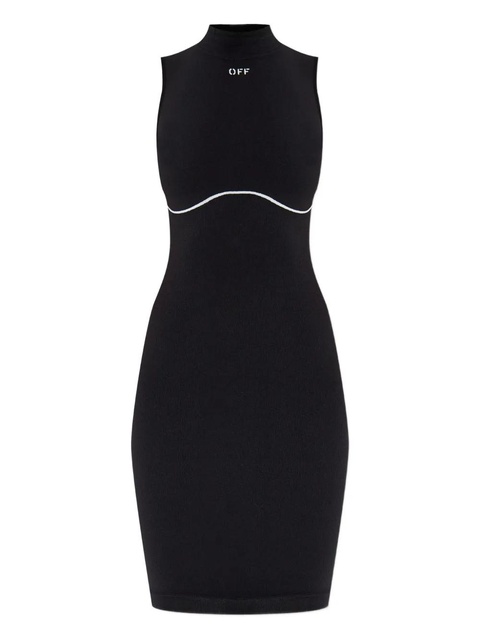 Off-White logo-detail mini dress - Black - zdjęcie produktu nr 1