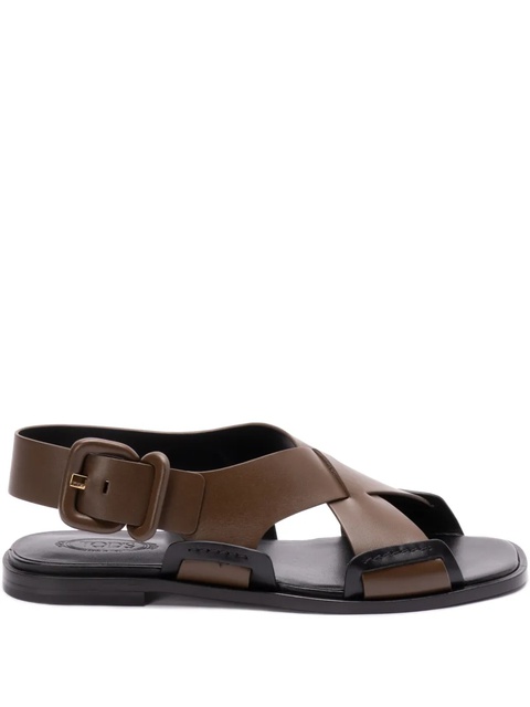 Tod's leather sandals - Brown - zdjęcie produktu nr 1