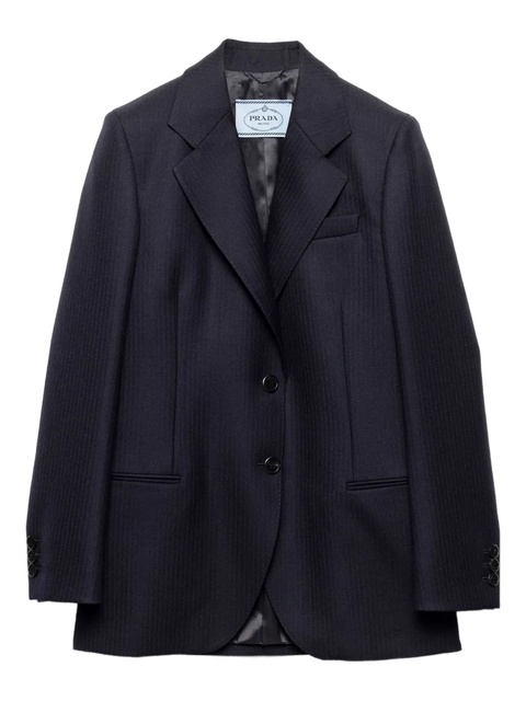 Prada chevron triangle-logo blazer - Blue - zdjęcie produktu nr 1