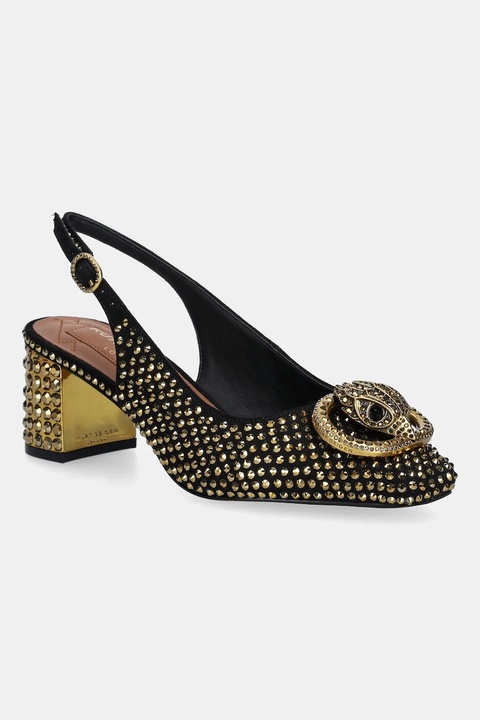 Kurt Geiger London czółenka Chelsea Block Slingback kolor czarny na niskim obcasie 3415009609 - zdjęcie produktu nr 1