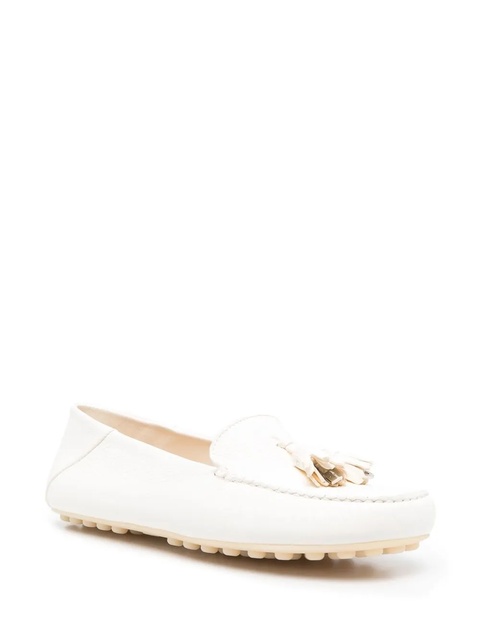 Loro Piana tassel leather loafers - White - zdjęcie produktu nr 2