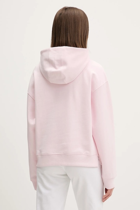 Tommy Jeans bluza bawełniana damska kolor różowy z kapturem gładka DW0DW21924 - zdjęcie produktu nr 2