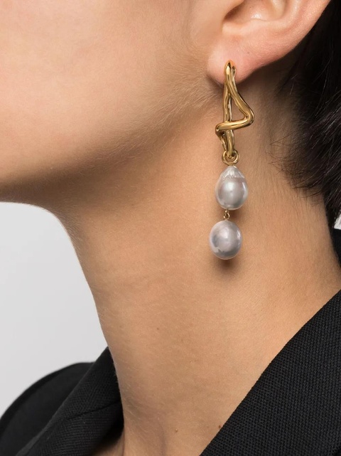 Missoma Molten baroque-pearl drop earrings - Gold - zdjęcie produktu nr 2