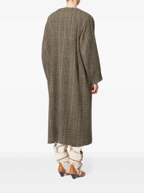 MARANT ÉTOILE Renee checked button coat - Brown - zdjęcie produktu nr 2