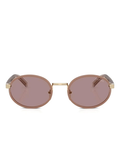 Prada Eyewear round-frame metal sunglasses - Neutrals - zdjęcie produktu nr 1