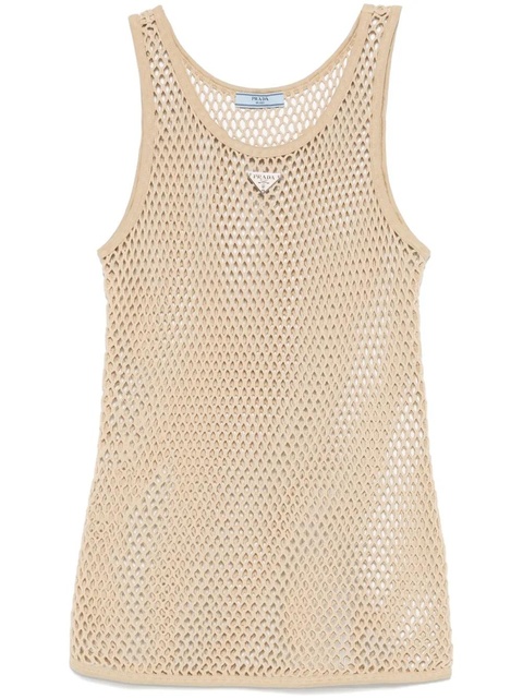 Prada open-knit tank top - Neutrals - zdjęcie produktu nr 1
