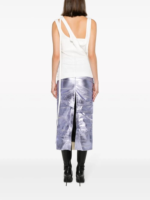 The Attico asymmetric ribbed top - White - zdjęcie produktu nr 2