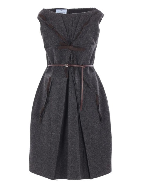 Prada belted mini dress - Grey - zdjęcie produktu nr 1