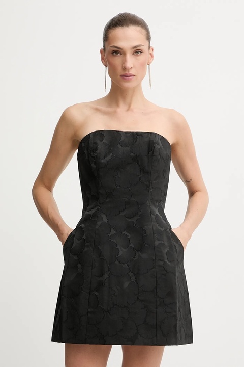 Bardot sukienka kolor czarny mini rozkloszowana 60099DB - zdjęcie produktu nr 1