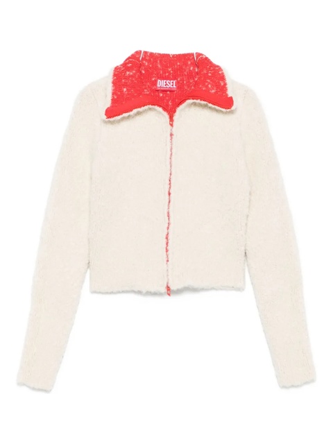Diesel zip-front cardigan - White - zdjęcie produktu nr 1