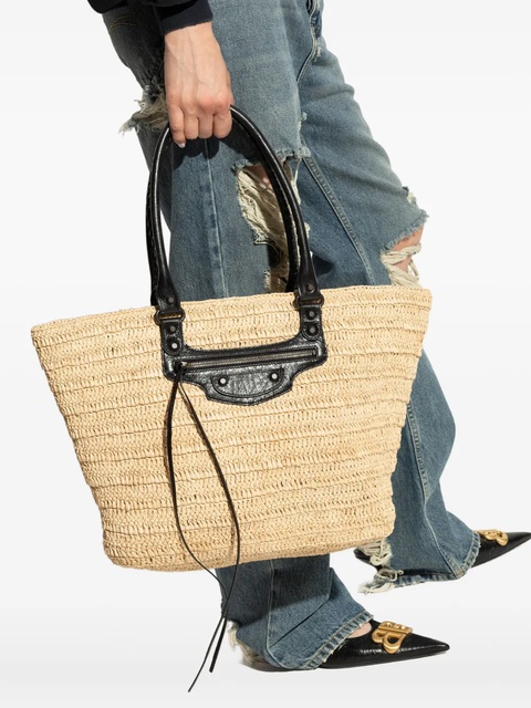 Balenciaga raffia tote bag - Neutrals - zdjęcie produktu nr 1