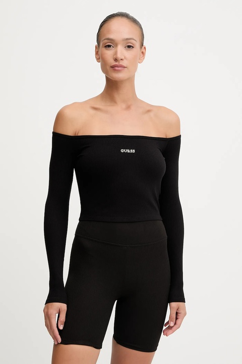 Guess longsleeve CARLA damski kolor czarny V5YP07 K8RT2 - zdjęcie produktu nr 1