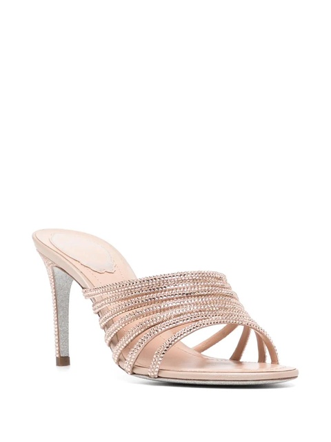 René Caovilla 80mm crystal-embellished sandals - Pink - zdjęcie produktu nr 2
