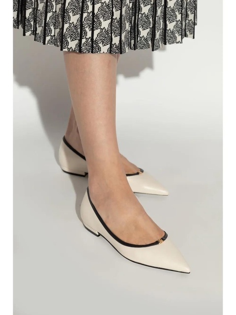 Tory Burch Double T-plaque ballerina shoes - White - zdjęcie produktu nr 2