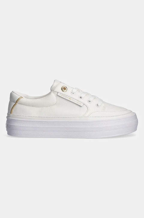 Tommy Hilfiger tenisówki ESSENTIAL VULC TEXTILE SNEAKER damskie kolor biały FW0FW08323 - zdjęcie produktu nr 2