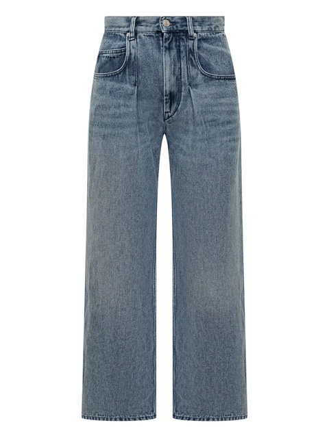 ISABEL MARANT pleated wide-leg trousers - Blue - zdjęcie produktu nr 2