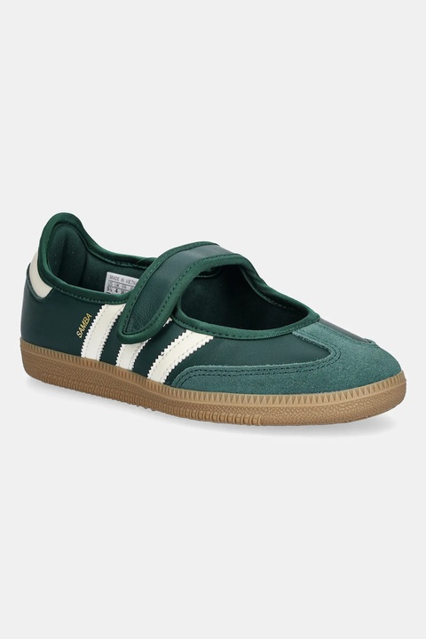 adidas Originals baleriny skórzane dziecięce Samba Jane W kolor zielony JR7340 - zdjęcie produktu nr 1