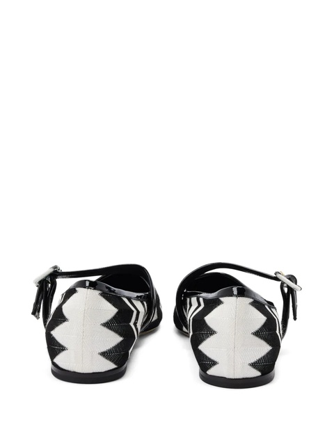 Missoni Zigzag-pattern ballerinas - White - zdjęcie produktu nr 1