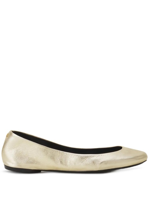 Lanvin metallic-finish leather ballet flats - Yellow - zdjęcie produktu nr 1