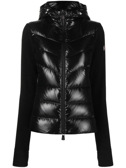 Moncler Grenoble logo-patch padded-panel jacket - Black - zdjęcie produktu nr 1