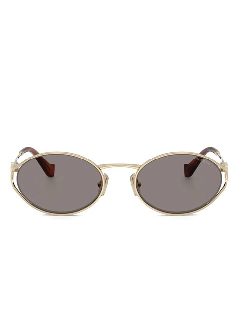 Miu Miu Eyewear round-frame sunglasses - Gold - zdjęcie produktu nr 1