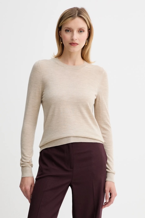 BOSS sweter wełniany damski kolor beżowy lekki 50544987 - zdjęcie produktu nr 1