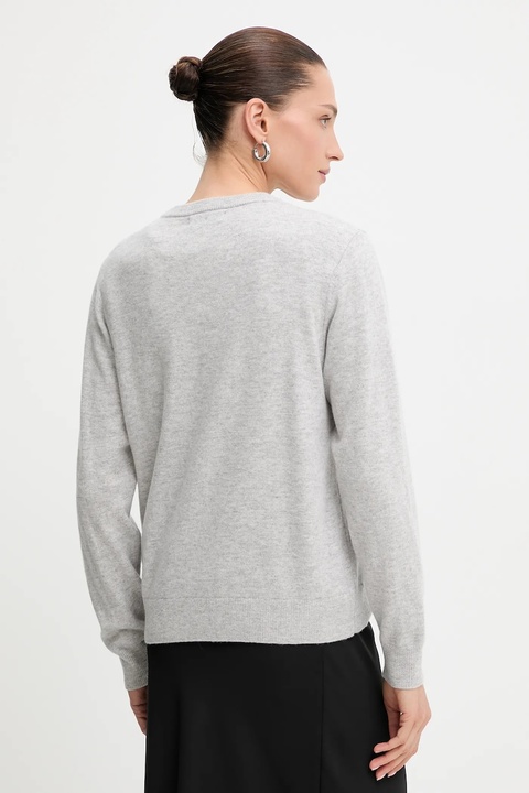 Answear.LAB sweter z wełny merino damski kolor szary lekki - zdjęcie produktu nr 2