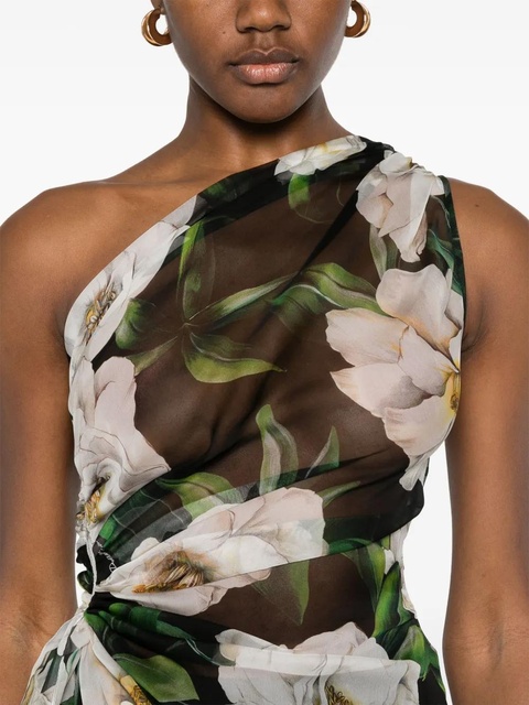 Dolce & Gabbana floral-print maxi dress - Black - zdjęcie produktu nr 2