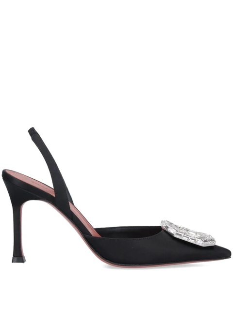 Amina Muaddi 105mm Camelia pumps - Black - zdjęcie produktu nr 1