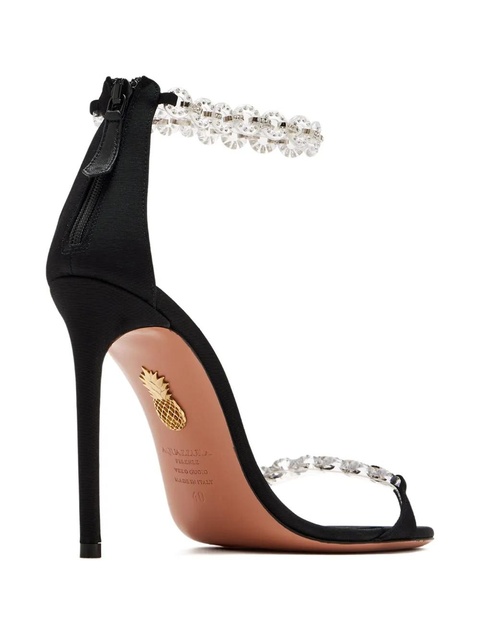 Aquazzura 105mm embellished stiletto heeled sandals - Black - zdjęcie produktu nr 2